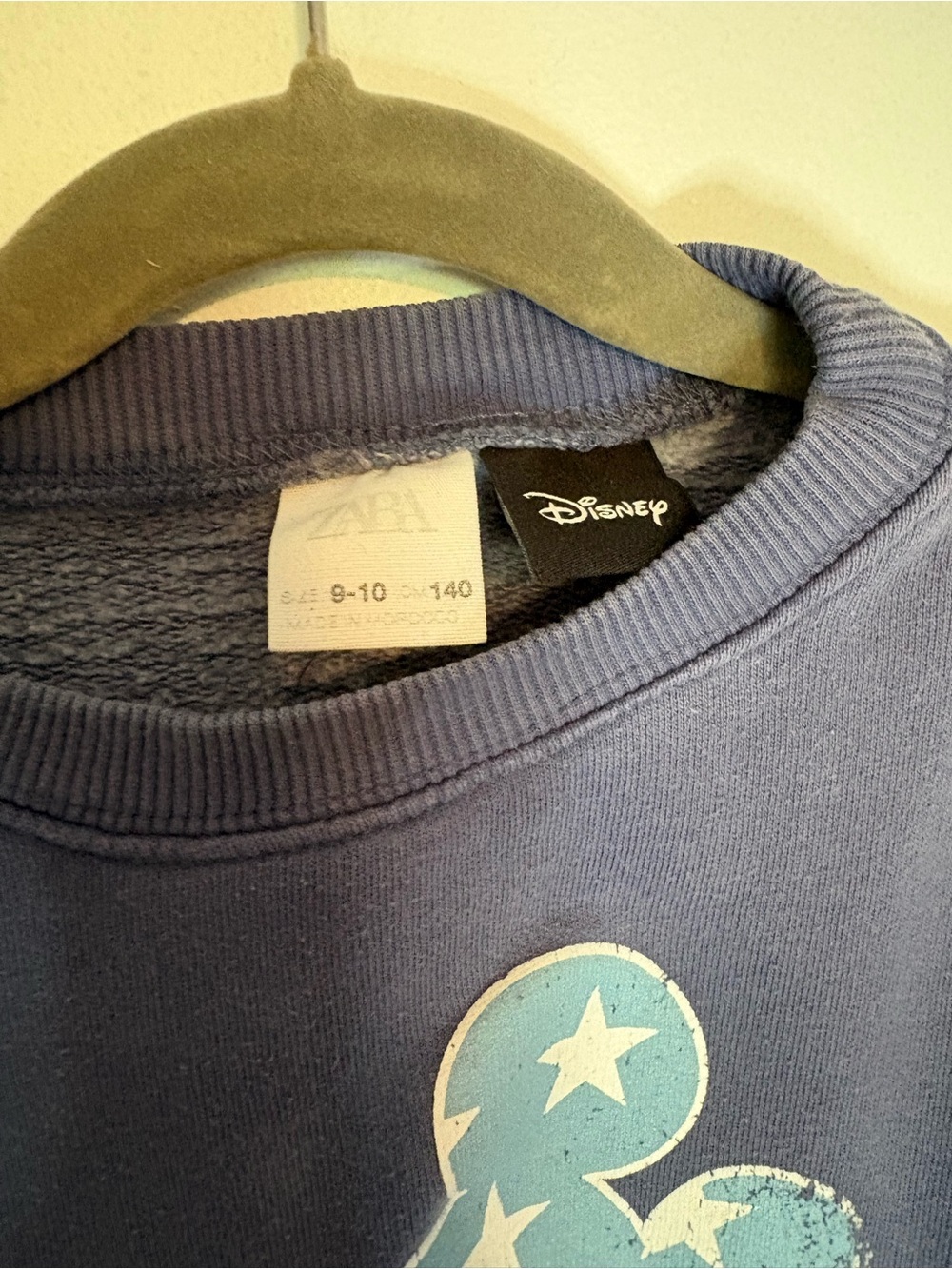 Zara Mickey Mouse American Flag Crewneck - Picture 2 of 3